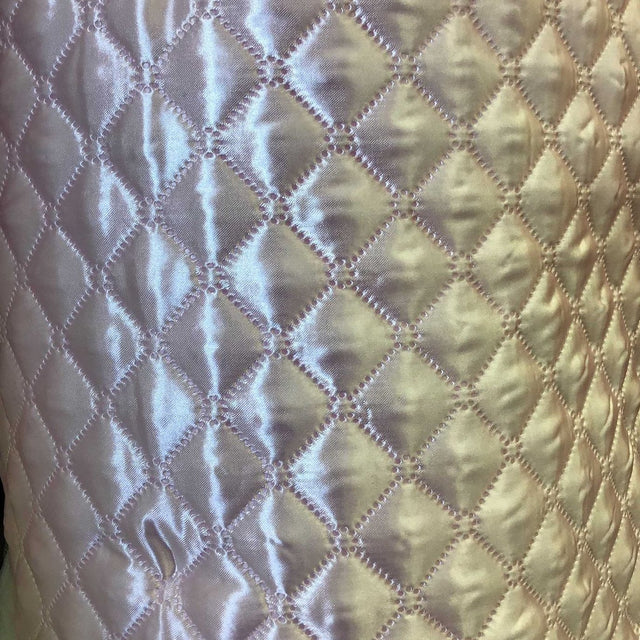 Polyester Quilted Padded Lining Pink Fabric