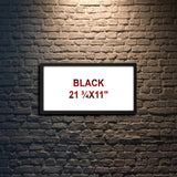 Black 3-Photo Frame 21¾" x 11" with Mount & Safe Plastic Front – Flexible Hanging with ALFTA Adhesive Hook