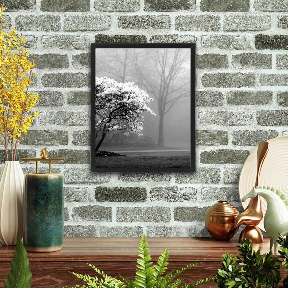 16x20" Black Frame – Horizontal/Vertical, No-Nail Hanging, Safe Front Protection!