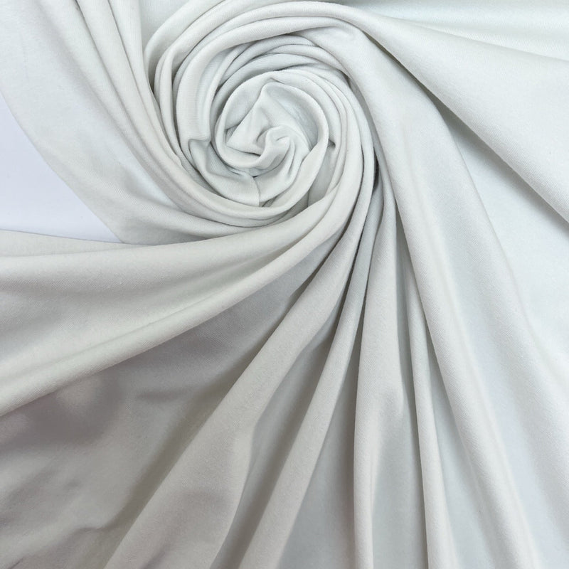 Cotton Elastane Knitted Fabric White