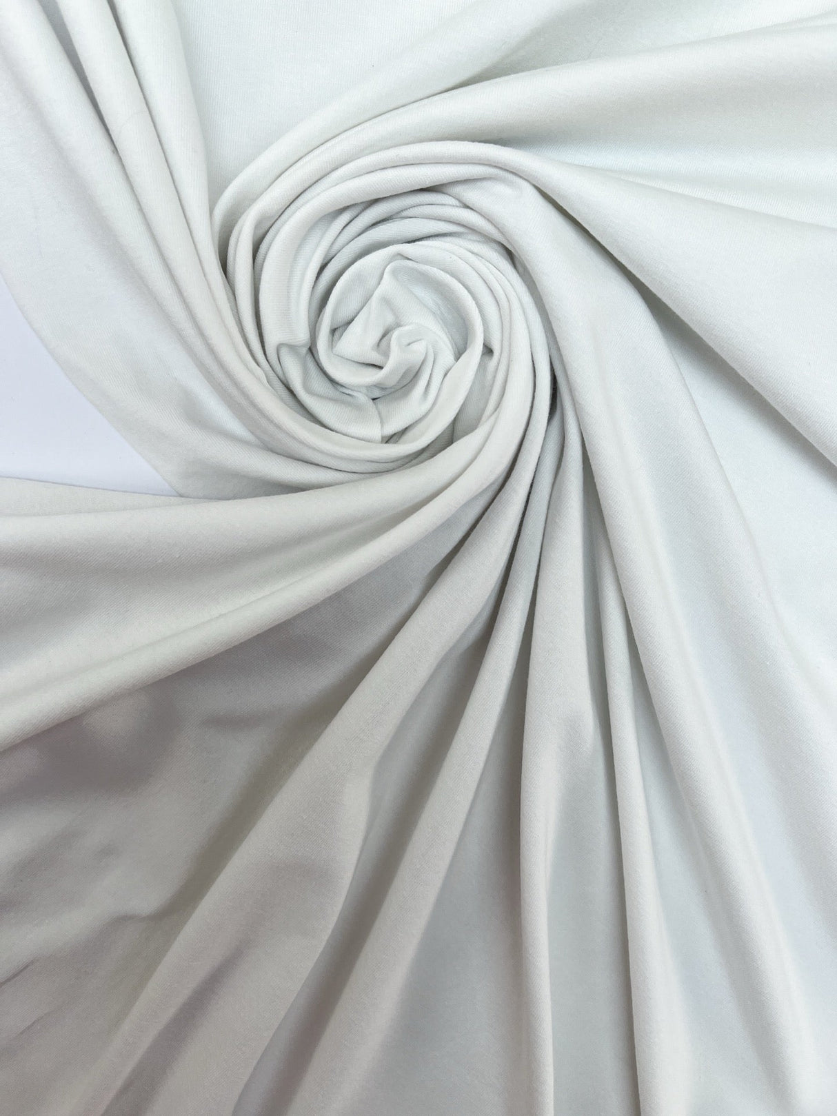 Cotton Elastane Knitted Fabric White