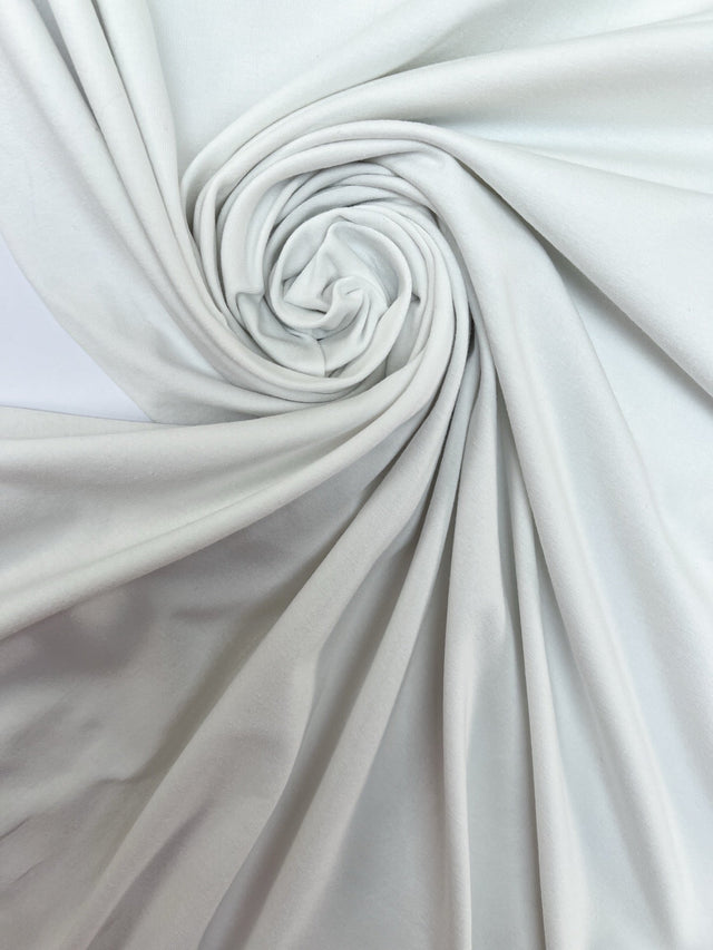 Cotton Elastane Knitted Fabric White