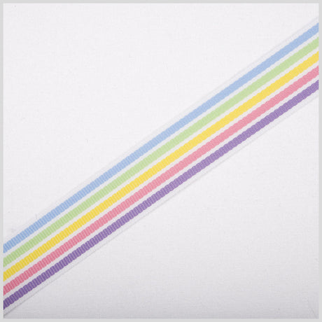 Pastel Combo Striped Grosgrain Ribbon