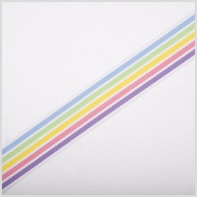 Pastel Combo Striped Grosgrain Ribbon