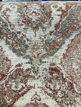 Latham Chenille Upholstery Fabric - Brick Red Damask, 57" Width (1 Yard)