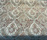 Latham Chenille Upholstery Fabric - Brick Red Damask, 57" Width (1 Yard)