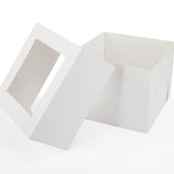 10 x 10 x 8" White Bakery Boxes with Window Pastry Boxes for Cakes, Cookies and Desserts