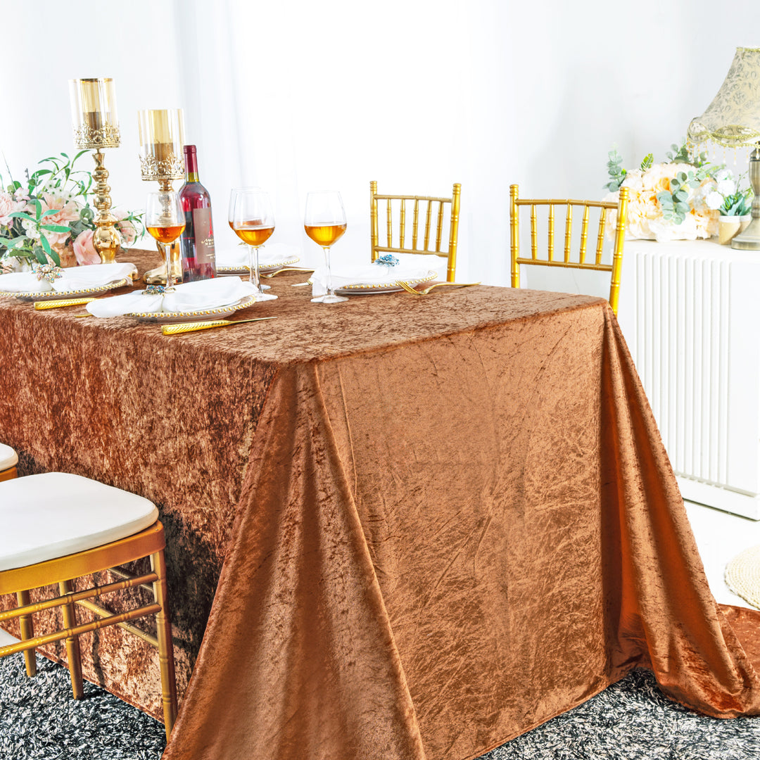 Seamless Rectangular Ice Crushed Velvet Tablecloth