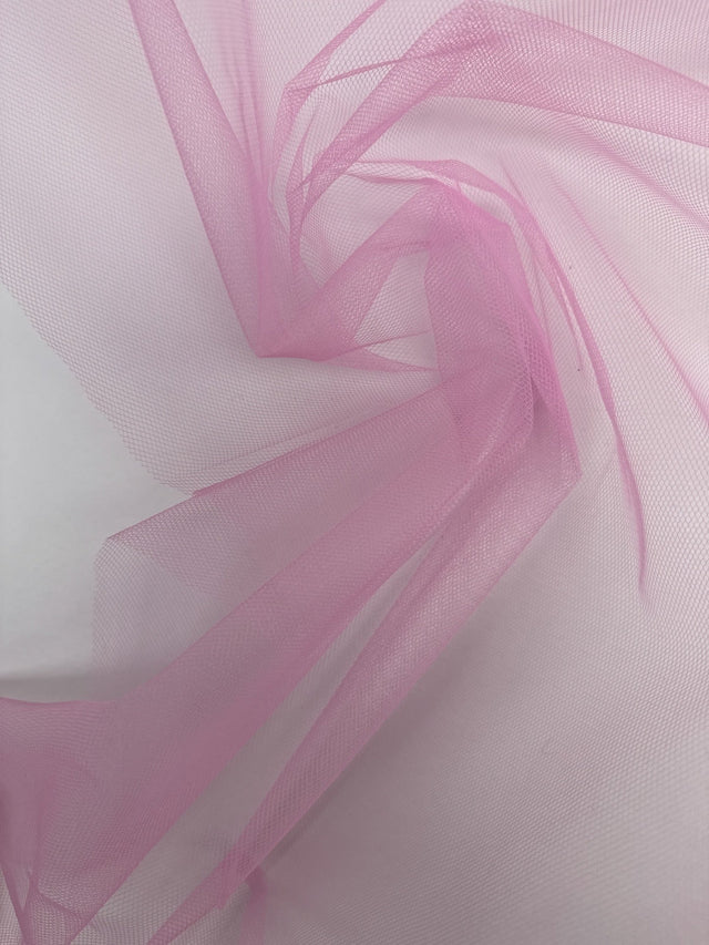 Pink Polyamide Mesh Woven Stretch Fabric