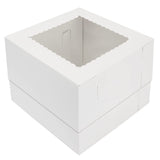 10 x 10 x 8" White Bakery Boxes with Window Pastry Boxes for Cakes, Cookies and Desserts