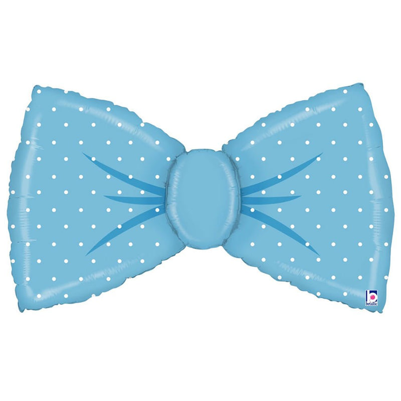 Foil Balloon Blue Bowtie