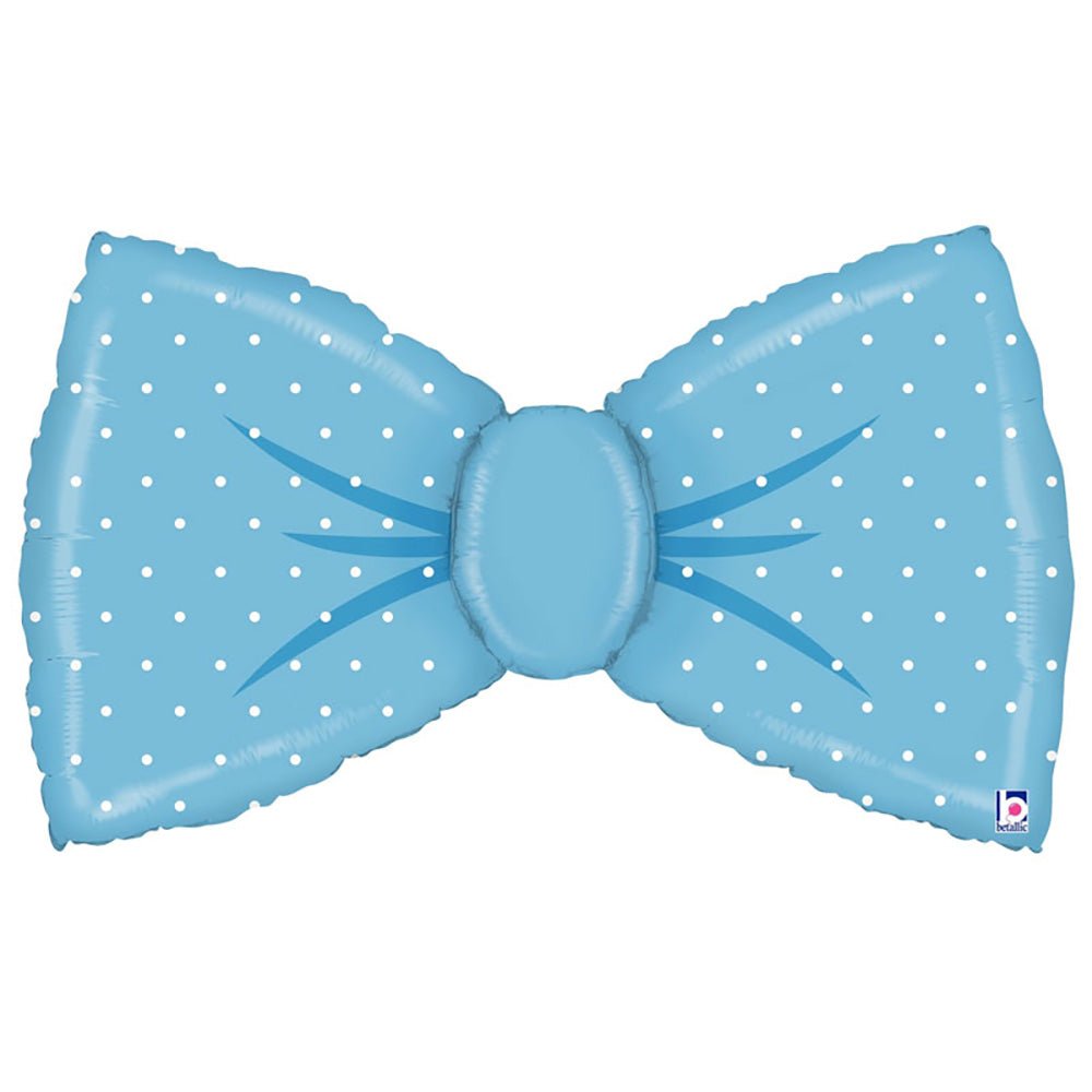 Foil Balloon Blue Bowtie