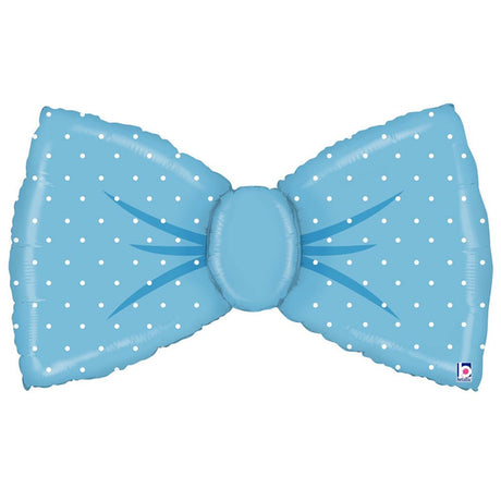 Foil Balloon Blue Bowtie