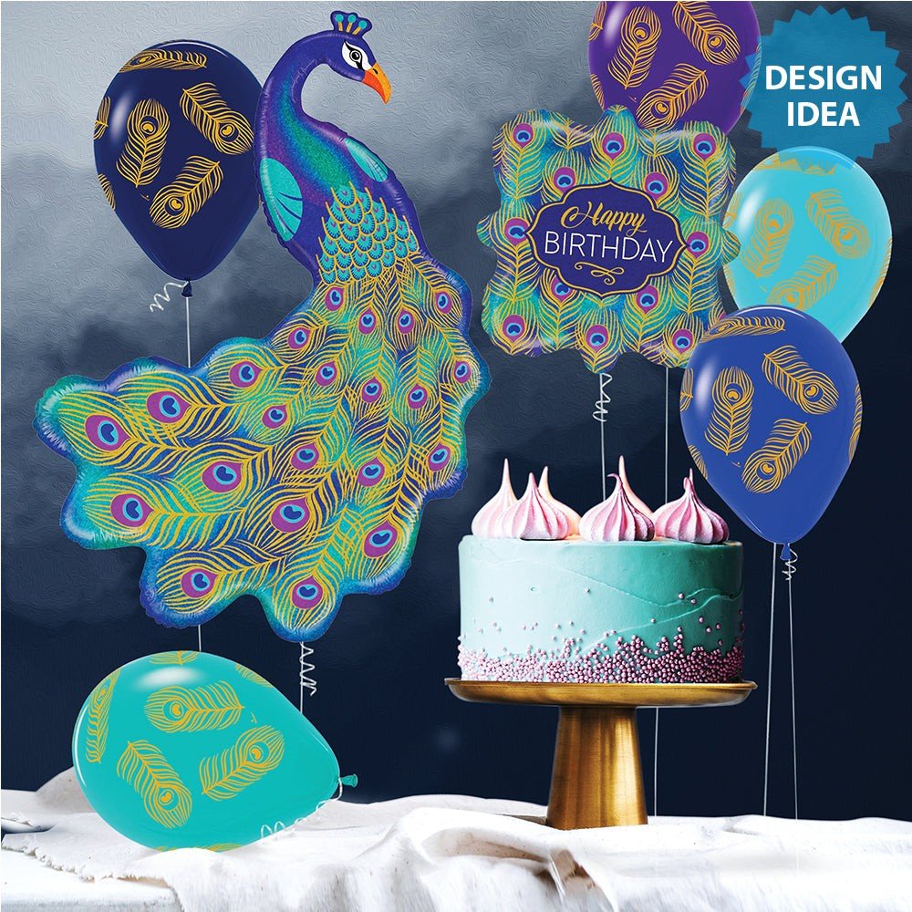 Peacock Foil Balloon 42 Inch Glitter