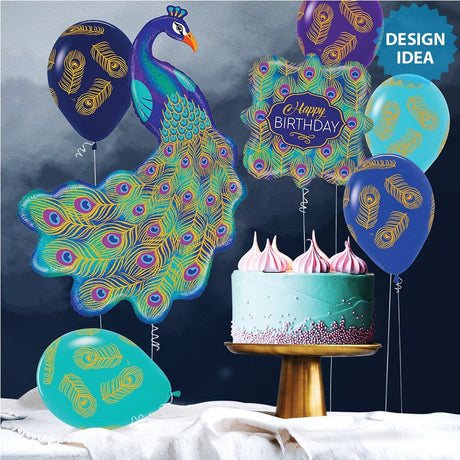 Peacock Foil Balloon 42 Inch Glitter
