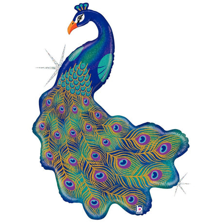 Peacock Foil Balloon 42 Inch Glitter