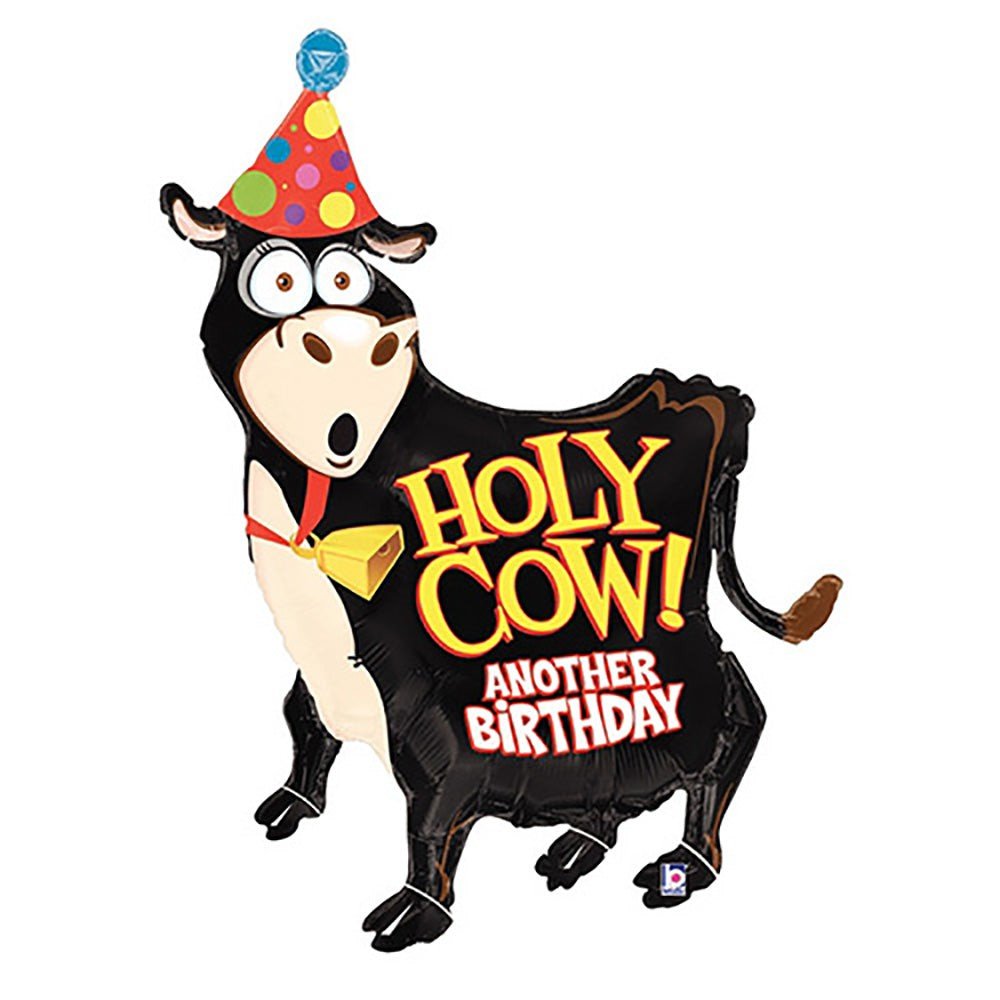 Foil Balloon Holy Cow Birthday 42 Inch