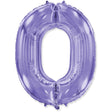 Foil Balloon Number 0 Lilac Purple 42 Inch