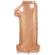 Foil Balloon Number 1 Rose Gold 42 Inch