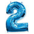 Foil Balloon 42 Inch Number 2 Blue