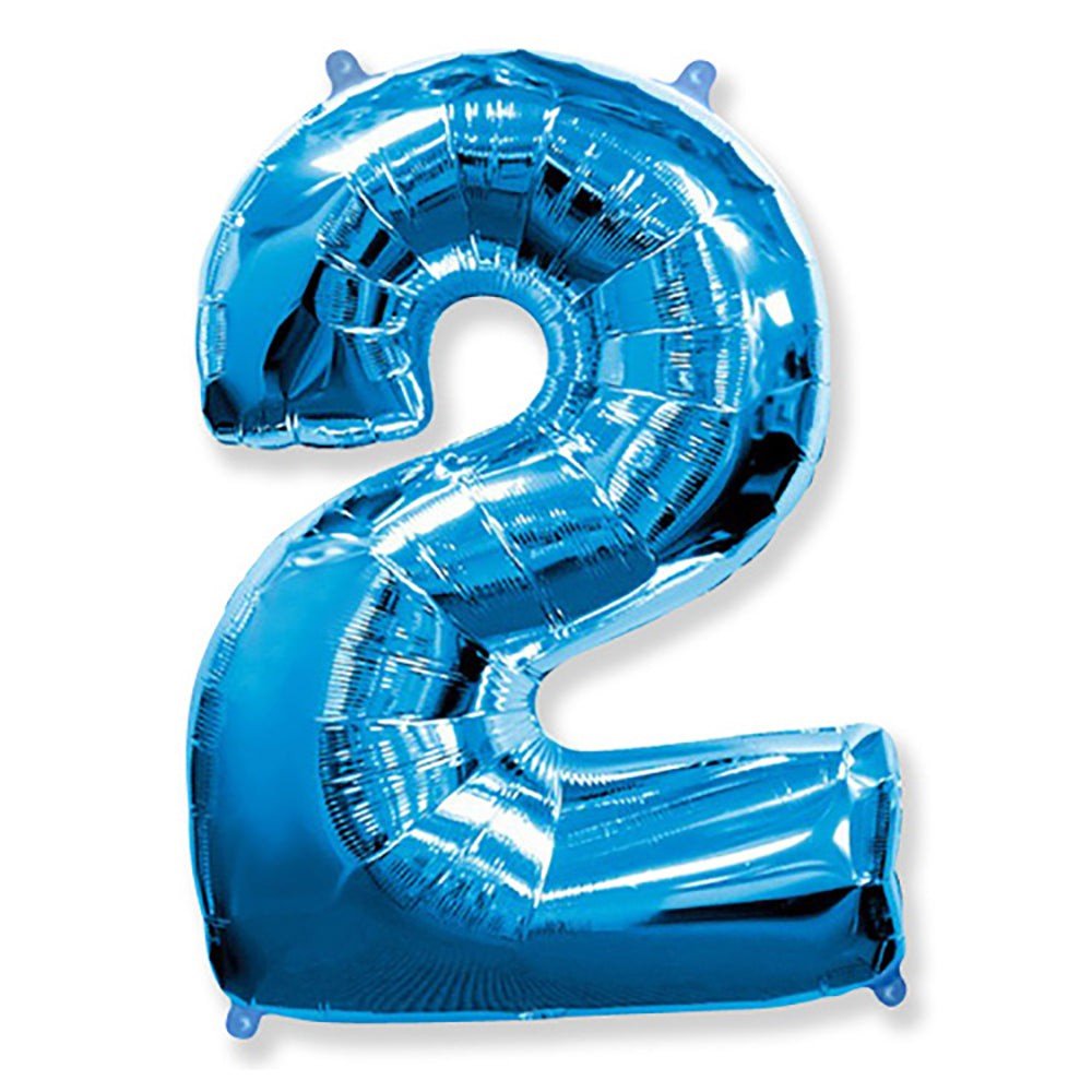 Foil Balloon 42 Inch Number 2 Blue