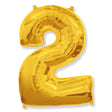 Foil Balloon Number 2 Gold 42 Inch