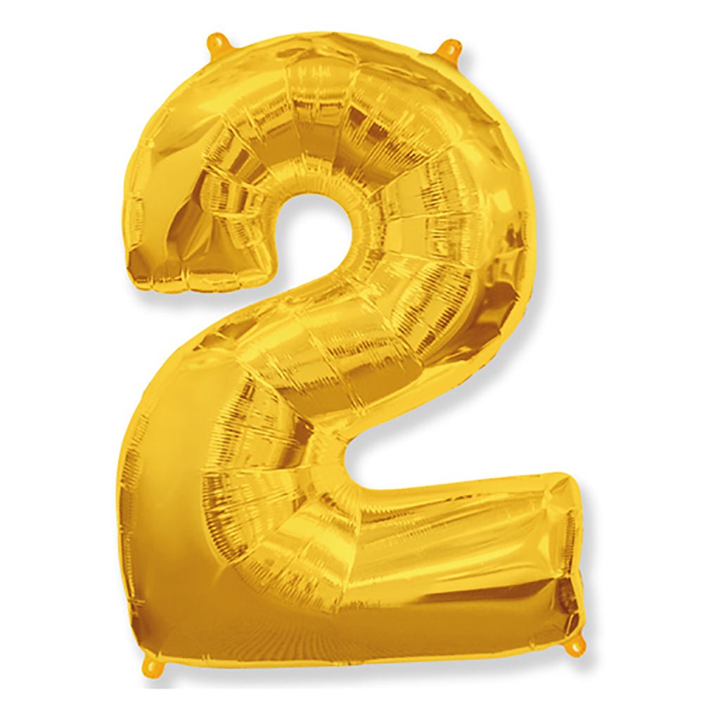 Foil Balloon Number 2 Gold 42 Inch