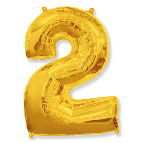 Foil Balloon Number 2 Gold 42 Inch