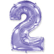Foil Number 2 Balloon Lilac Purple