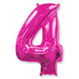 Foil Balloon Number 4 Fuchsia 42 Inch