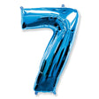 Foil Balloon 42 Inch Number 7 Blue