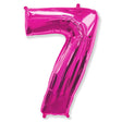 Foil Balloon Number 7 Fuchsia