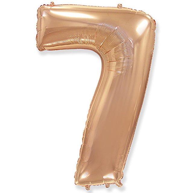 Foil Balloon Number 7 Rose Gold 42 Inch