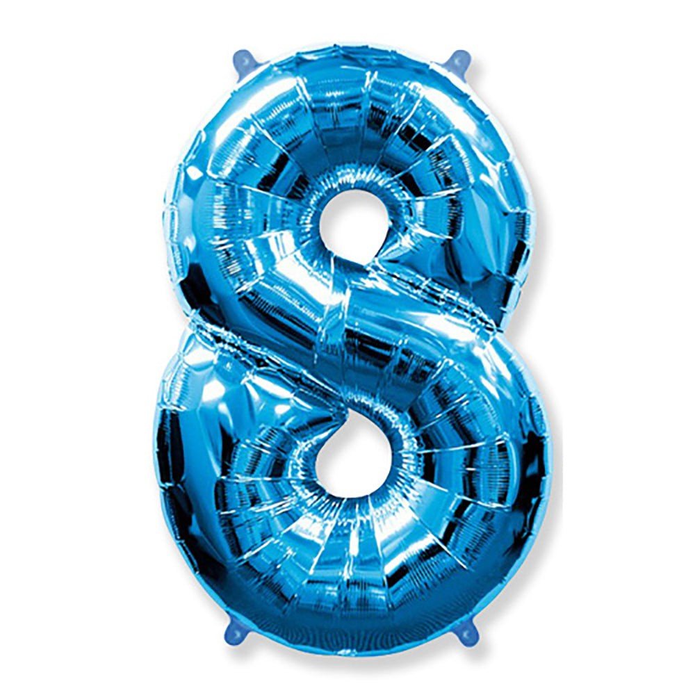 Foil Balloon Number 8 Blue 42 Inch
