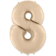 Foil Balloon Number 8 Cream