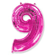 Foil Balloon Number 9 Fuchsia 42 Inch