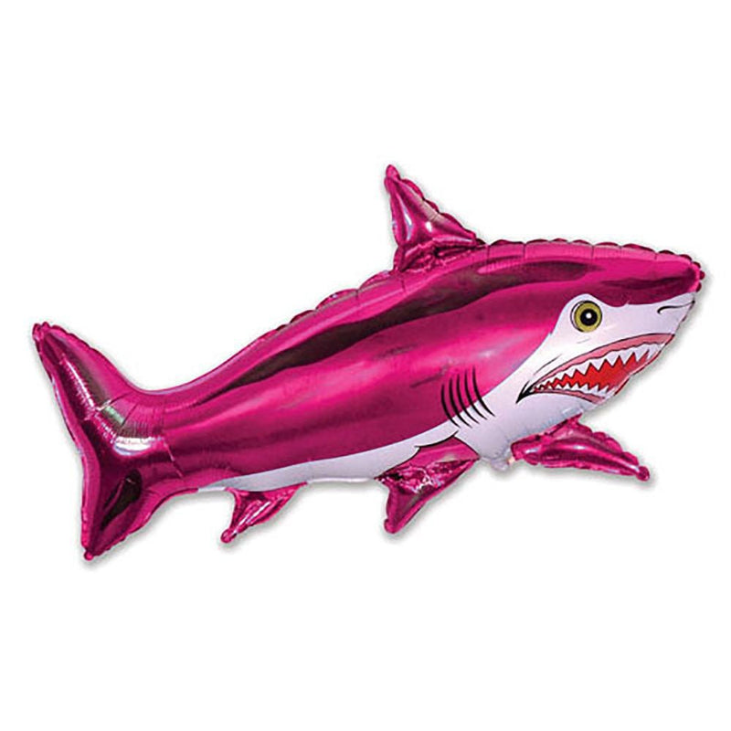 Shark Foil Balloon Fuchsia 42 Inch