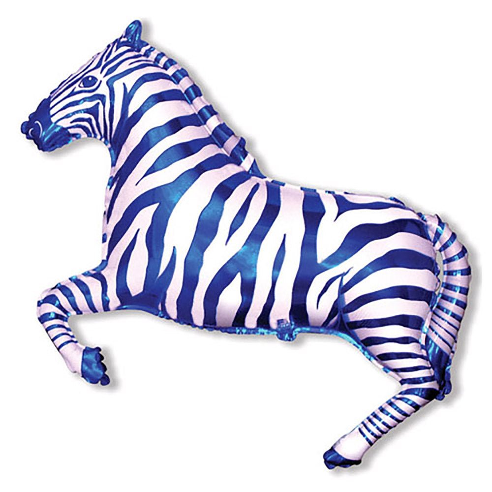 Foil Balloon Zebra Blue 42 Inch