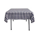 42" X 42" Square Tablecloth Polyester Fabric - Checkered Gingham Plaid, White & Lime, 42" X 42" (1 Piece)