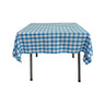 42" X 42" Square Tablecloth Polyester Fabric - Checkered Gingham Plaid, White & Lime, 42" X 42" (1 Piece)