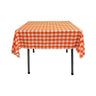 42" X 42" Square Tablecloth Polyester Fabric - Checkered Gingham Plaid, White & Lime, 42" X 42" (1 Piece)
