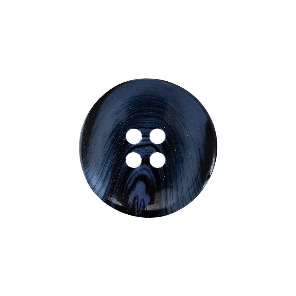 Night Sky and Light Blue Translucent Swirl 4-Hole Plastic Button - 32L/20mm