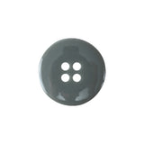 Fresh Cement Gray Shallow Plate with Pronounced Rim 4-Hole Plastic Button - 32L/20mm