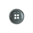 Fresh Cement Gray Shallow Plate with Pronounced Rim 4-Hole Plastic Button - 32L/20mm
