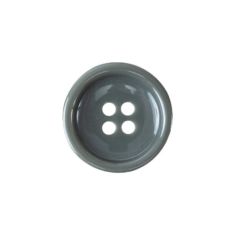 Fresh Cement Gray Shallow Plate with Pronounced Rim 4-Hole Plastic Button - 32L/20mm