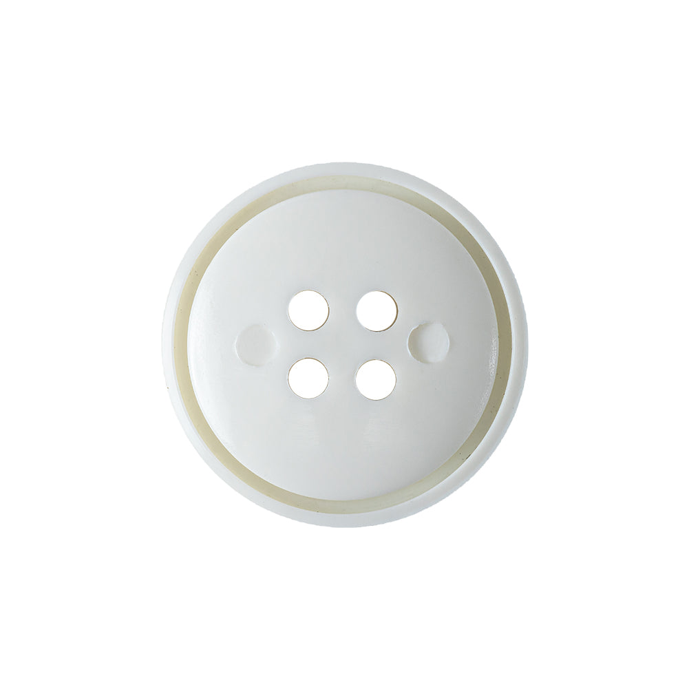 Milky Way White 4-Hole Plastic Button - 36L/23mm