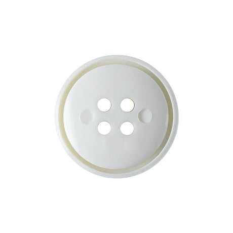 Milky Way White 4-Hole Plastic Button - 36L/23mm