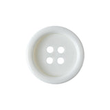 Milky Way White 4-Hole Plastic Button - 36L/23mm