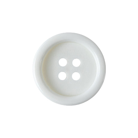 Milky Way White 4-Hole Plastic Button - 36L/23mm