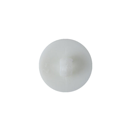 White Floral Embossed Shank Back Plastic Button - 25L/16mm